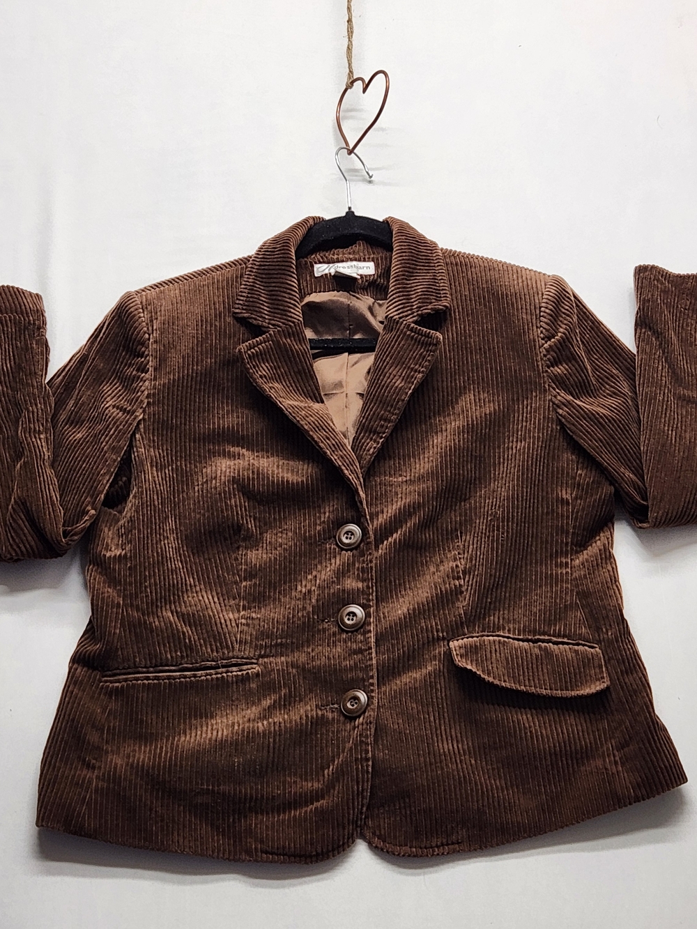 ⭐️Vintage Dressbarn Brown Corduroy Blazer Jacket Medium Coffee  Boho